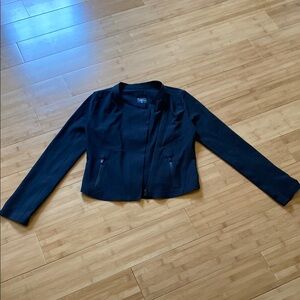 Athleta Black Cropped Blazer Tailored Fit